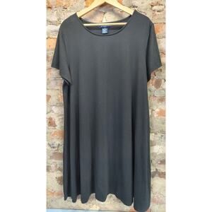 Architect T-shirt Dress Womens Plus Size 2x Black Simple Short Sleeve